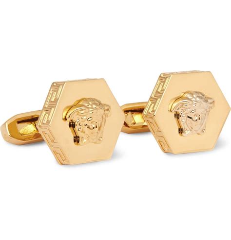 versace cufflinks gold